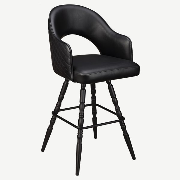 Invicta Premium Bucket Swivel Bar Stool with Vintage Frame Interior