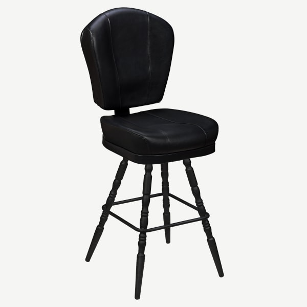 Lusso 3-Channel Premium Casino Bucket Bar Stool with Vintage Frame Interior