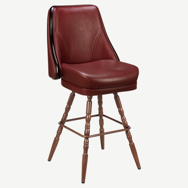 Regina Premium Casino Bucket Bar Stool with Vintage Frame  Interior