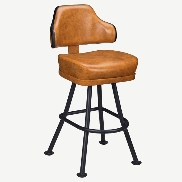 Gioco Premium Casino Bucket Bar Stool with Orbit Frame Interior