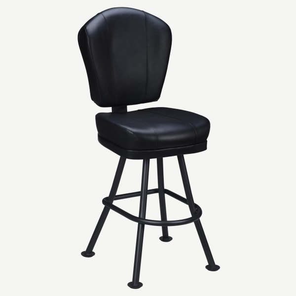 Lusso 3-Channel Premium Casino Bucket Bar Stool with Orbit Frame Interior