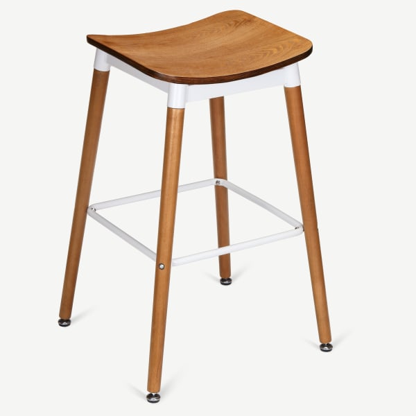 Slate White Backless Bar Stool Interior