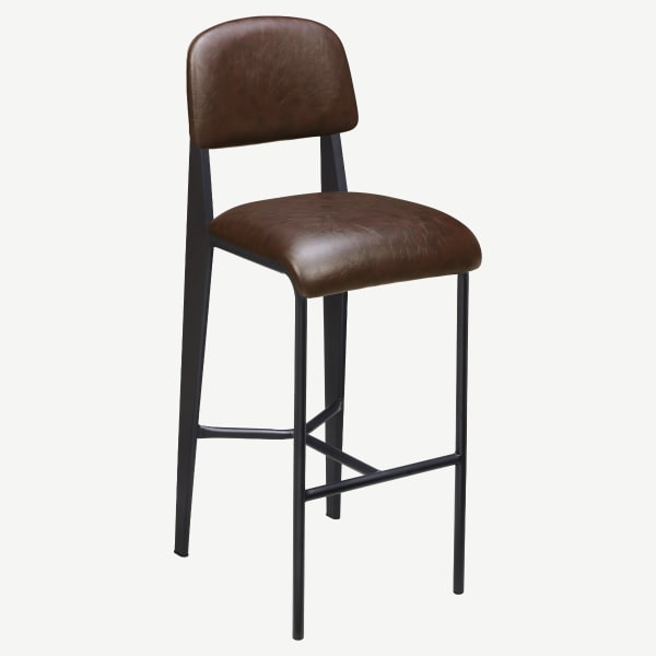 Nico Padded Metal Bar Stool Interior