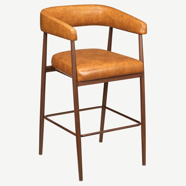 Mika Metal Bar Stool with Arms Interior