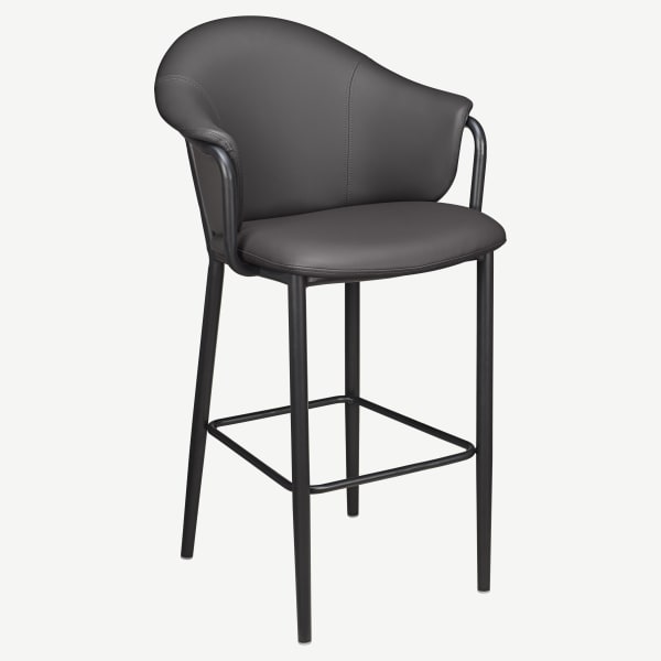 Kova Metal Bar Stool with Arms Interior
