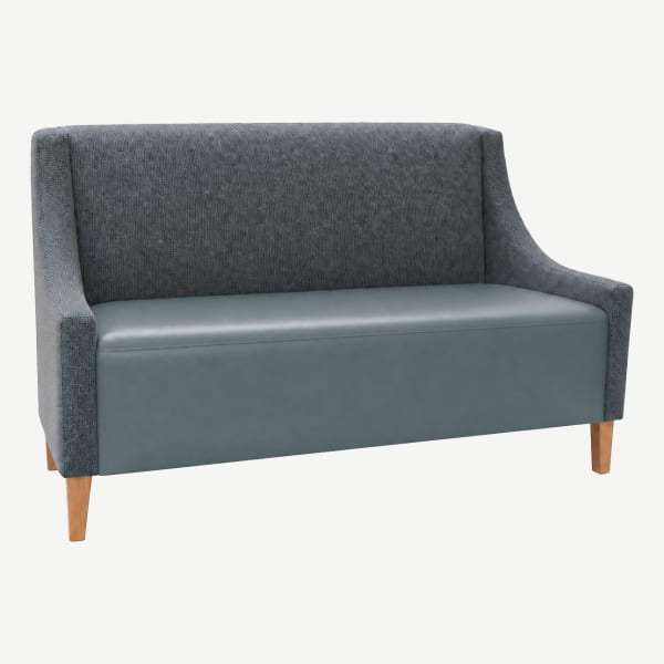 Torqela Plain Back Lounge Booth with Arms Interior