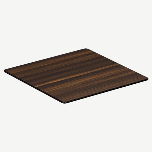 Dark Walnut Outdoor Resin Table Top with Phenolic Edge Interior