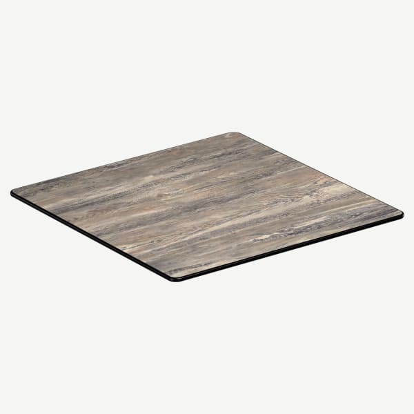 Reclaimed Walnut Heavy Duty Outdoor Resin Table Top with Phenolic Edge Interior