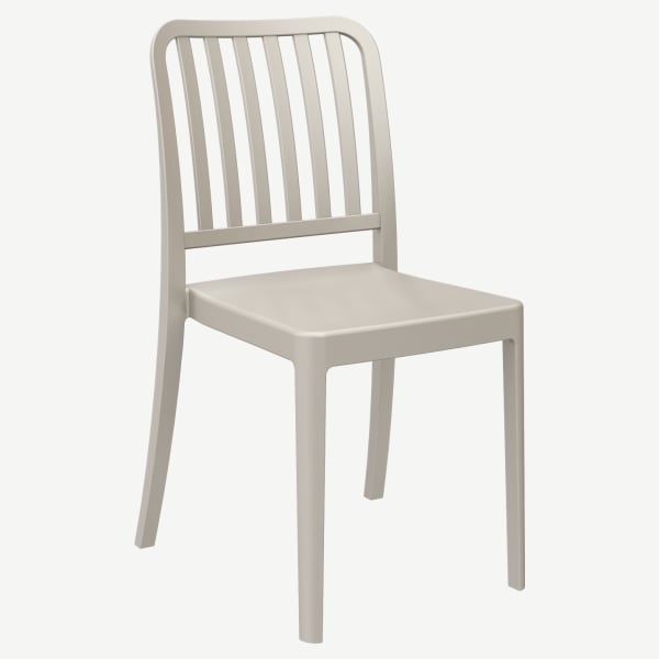 Miles Slat Back Outdoor Resin Chair Interior