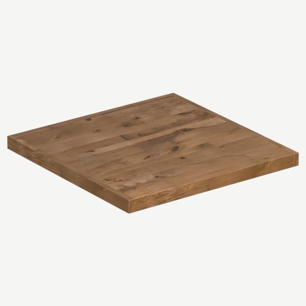 Industrial Series Reclaimed Look Wood Table Top with Drop Edge Interior
