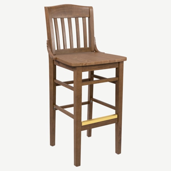 Premium US Made School House Wood Bar Stool Interior