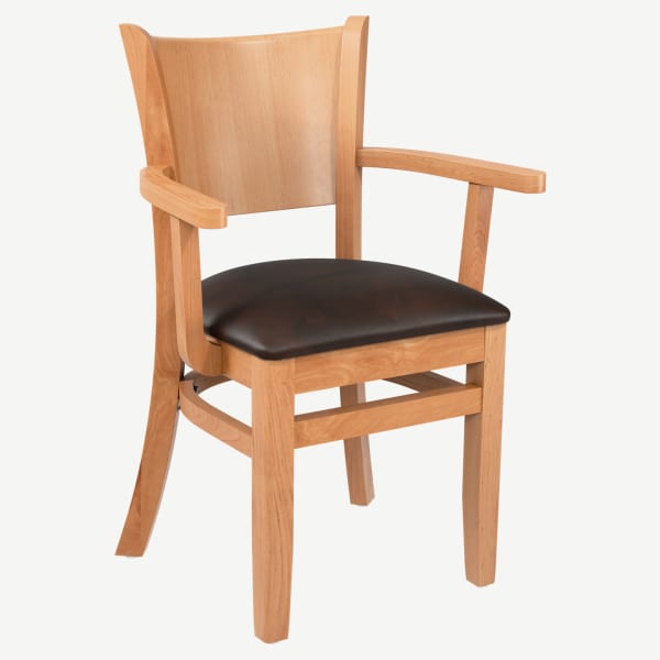 Tiffany Wood Restaurant Chair With Arms Interior