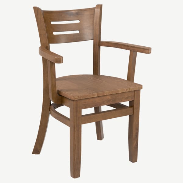 Premium US Made Henry Wood Chair with Arms Interior