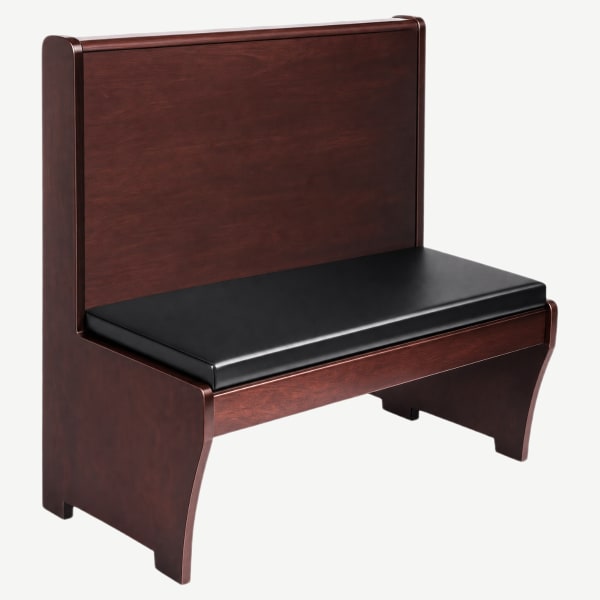 Wood Bench with Padded Seat Interior