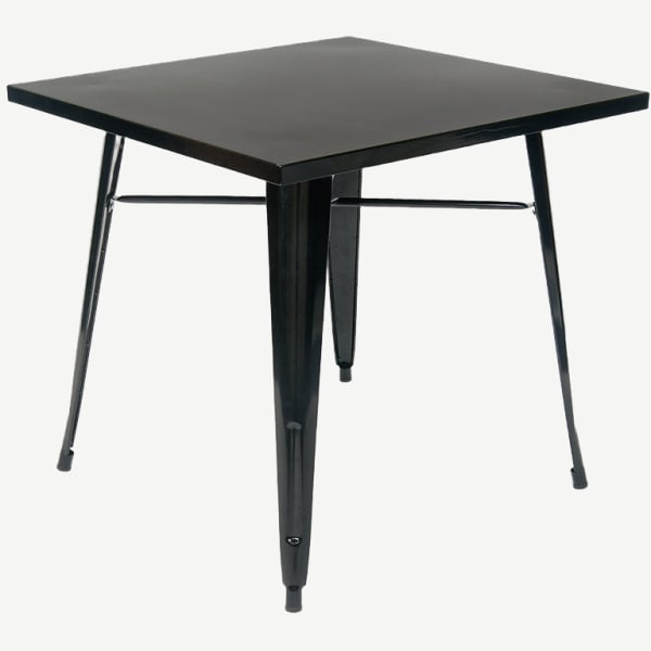 Black Metal Table in Black Finish - Table Height Interior