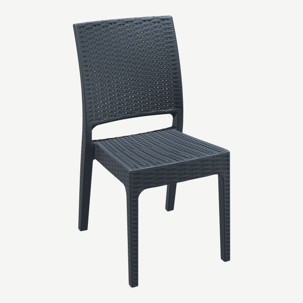 Beverly Wicker Look Resin Patio Chair Interior