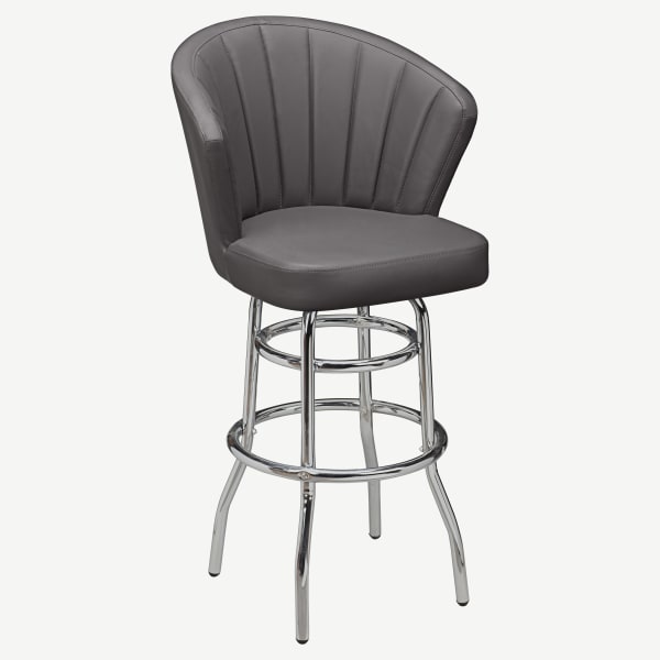 Premium Aria Swivel Bar Stool with Chrome Frame Interior