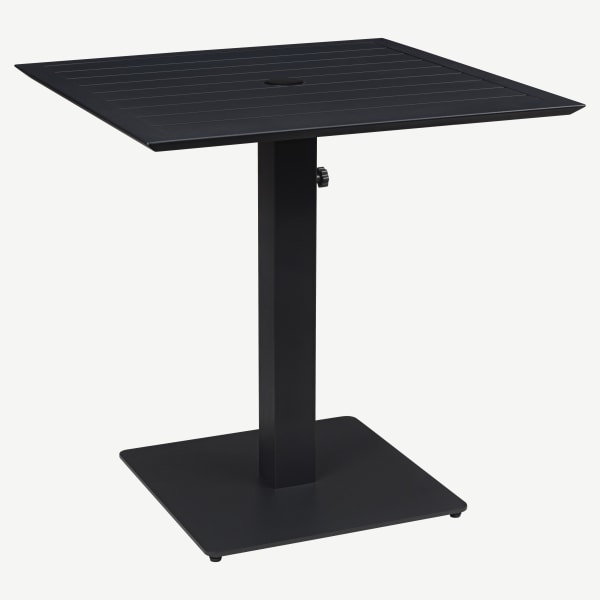 Ella Table Set in Black with Umbrella Base Interior
