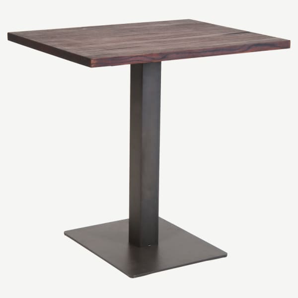 Industrial Series Table with Metal Base and Wood Top Interior