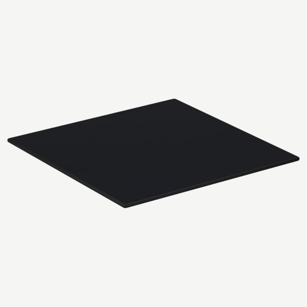 Black Outdoor Resin Table Top with Phenolic Edge Interior