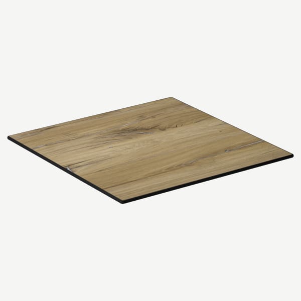 Heritage Oakwood Outdoor Resin Table Top with Phenolic Edge Interior