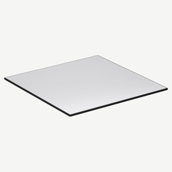 White Outdoor Resin Table Top with Phenolic Edge Interior