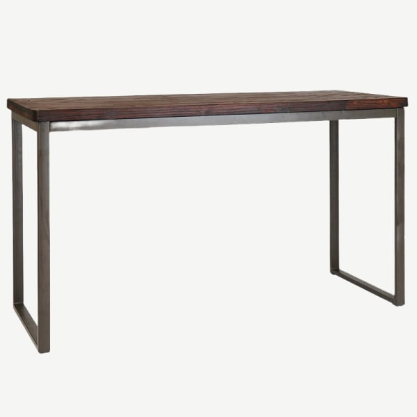 Industrial Series Bar Height Table with Metal Frame and Wood Top Interior