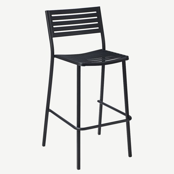 Ella Outdoor Bar Stool in Black Interior