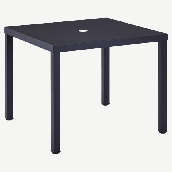 Outdoor Metal Table in Black Finish with Legs Interior
