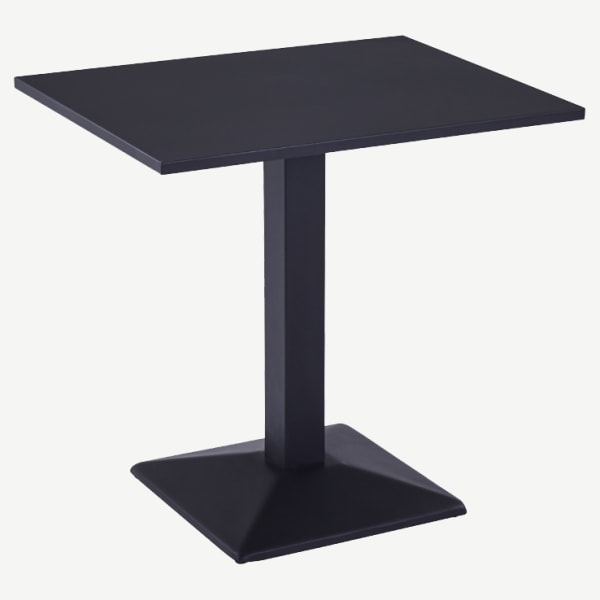 Outdoor Metal Table in Black Finish Interior