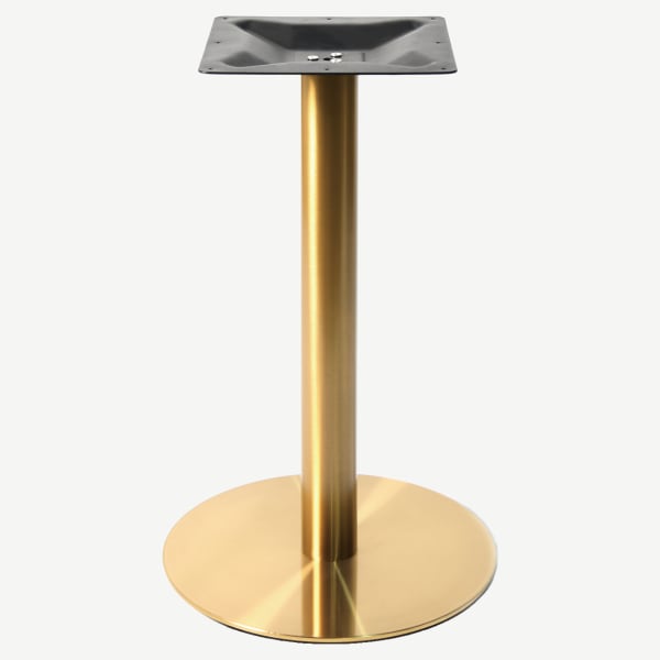 Gold Round Stainless Steel Table Base Interior