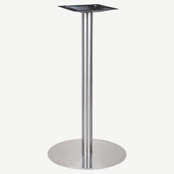 Stainless Steel Round Outdoor Table Base - Bar Height Interior