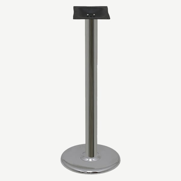 Chrome Rounded Bases - 42" Table Height Interior