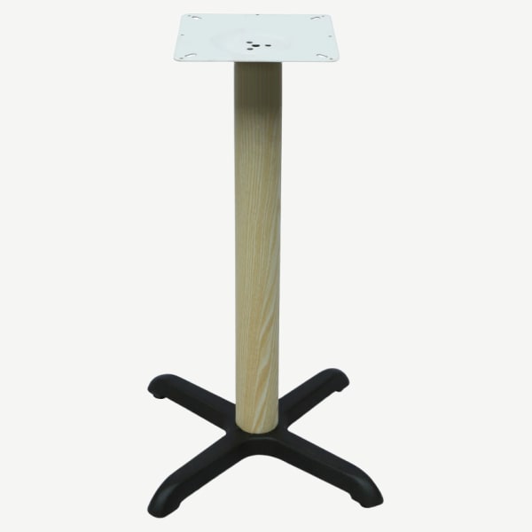 Premium Wood Grain X Prong Table Base 42" Bar Height Interior