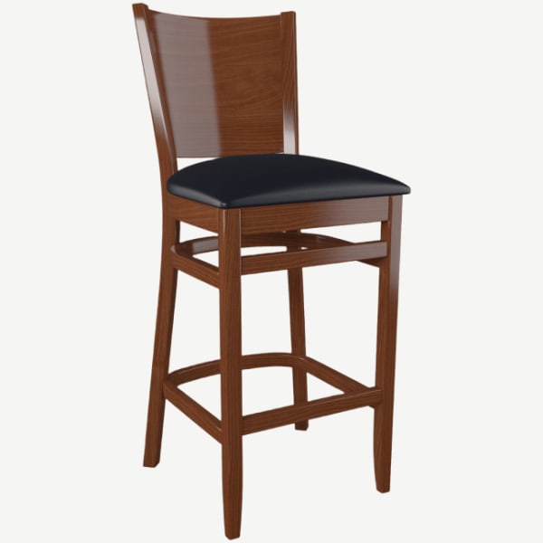 Premium US Made Tiffany Wood Bar Stool Interior