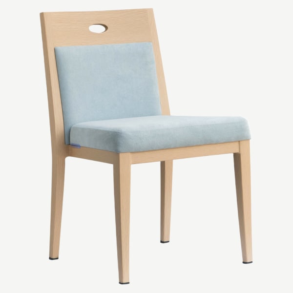 Orson Ultra Modern Padded Wood Grain Aluminum Chair Interior