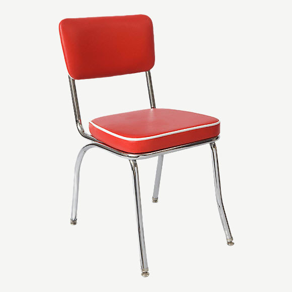 Red vinyl hotsell chairs