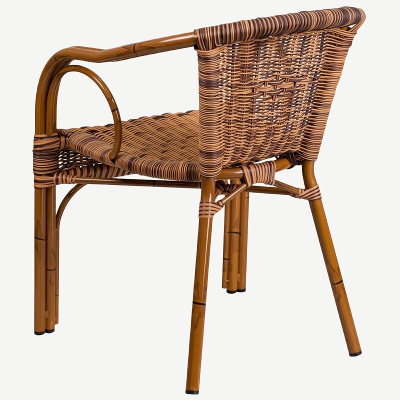brown aluminum patio chairs