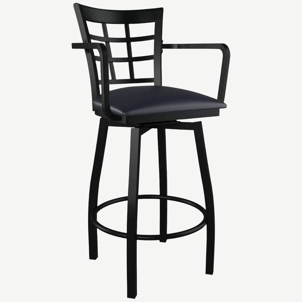 Stools with backs and shop arms