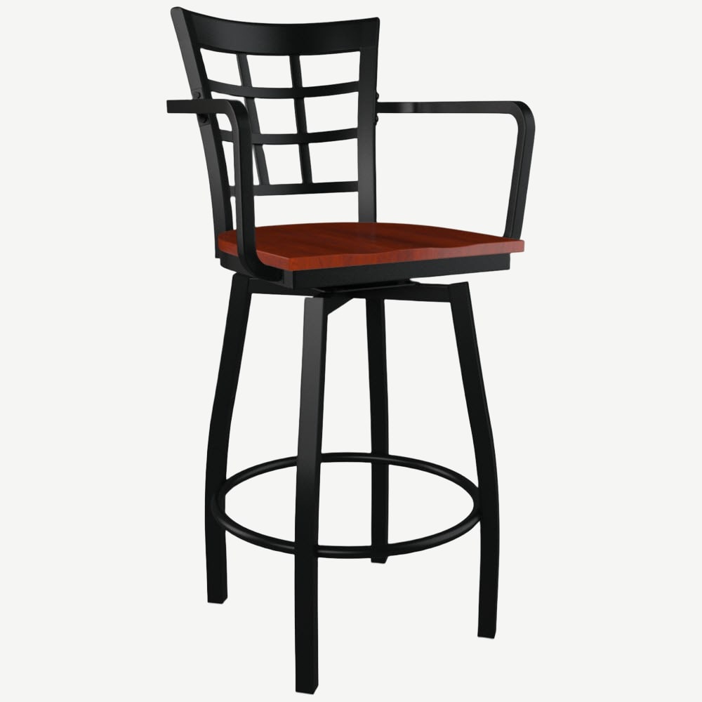 Stools with backs and shop arms