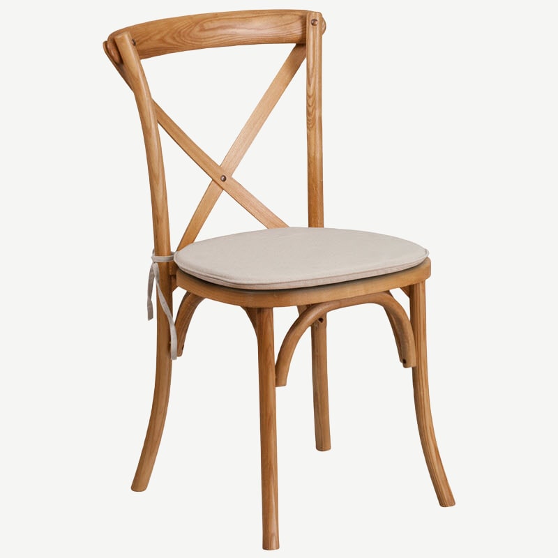 Cushioned on sale wooden chair