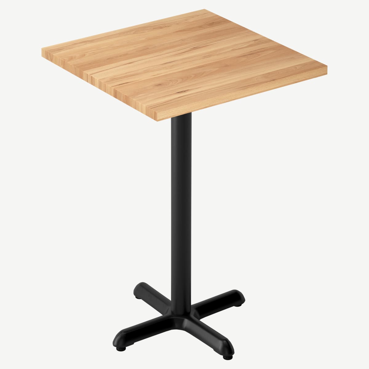 Premium Solid Wood Plank Restaurant Table - Bar Height